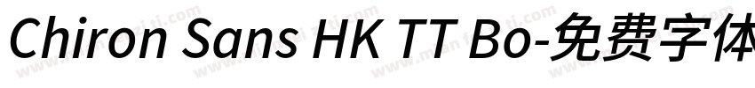 Chiron Sans HK TT Bo字体转换